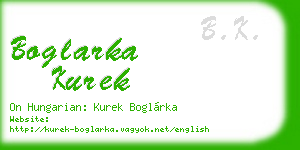 boglarka kurek business card