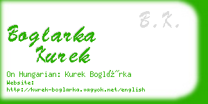 boglarka kurek business card